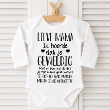Rompertjes & Shirtjes bedrukt teksten Mama